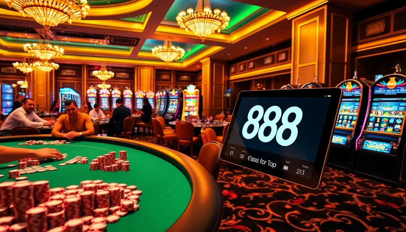Experience the excitement of winning at 888 top casino with vibrant tables and engaging games.