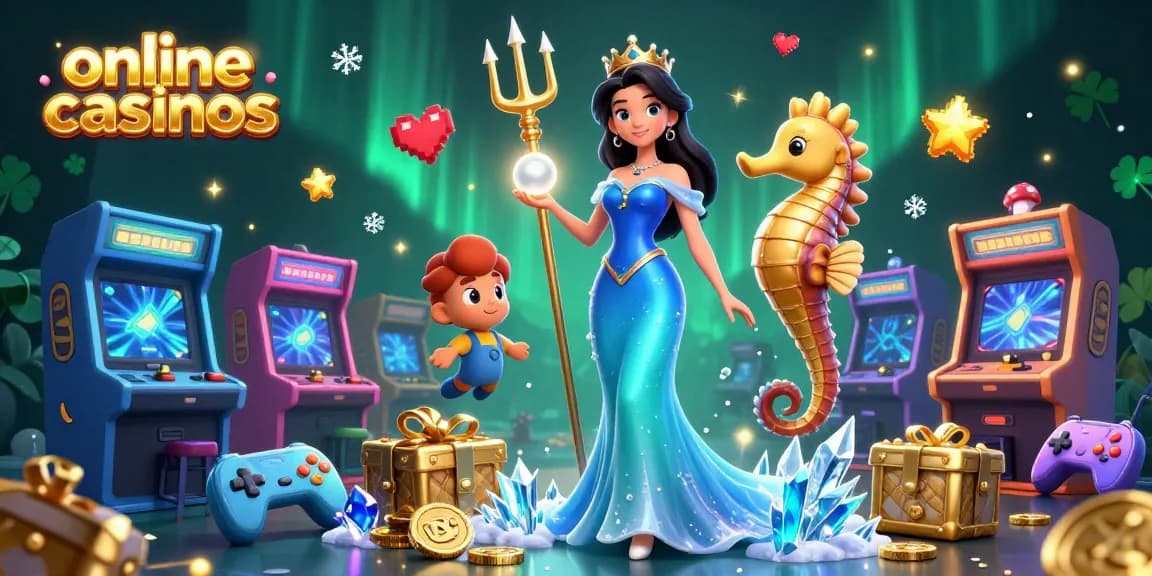 Engage with online casinos and win with stunning gaming visuals in this vibrant 3D illustration.