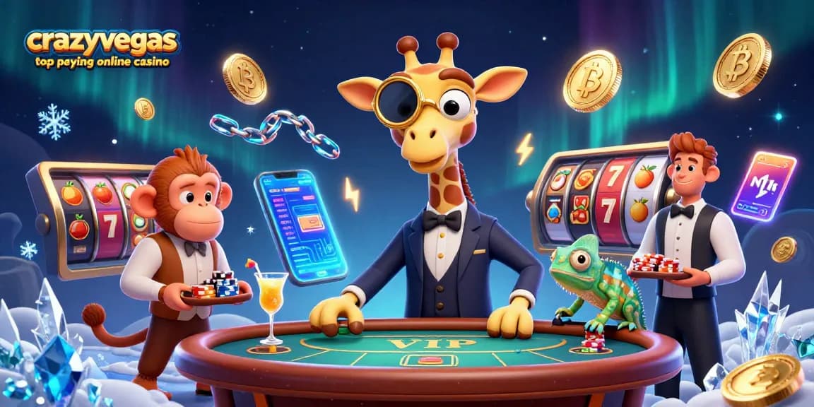 Experience excitement at crazyvegas top paying online casino with high-roller giraffe and gaming action.