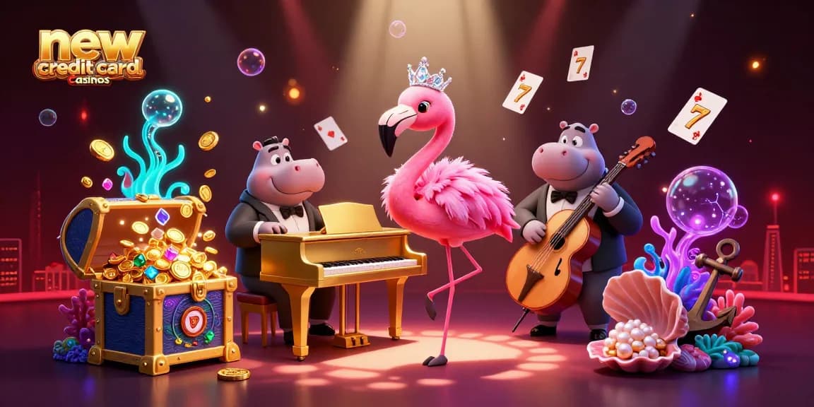 Experience dynamic gameplay at new credit card casinos featuring lively characters and vibrant casino elements.
