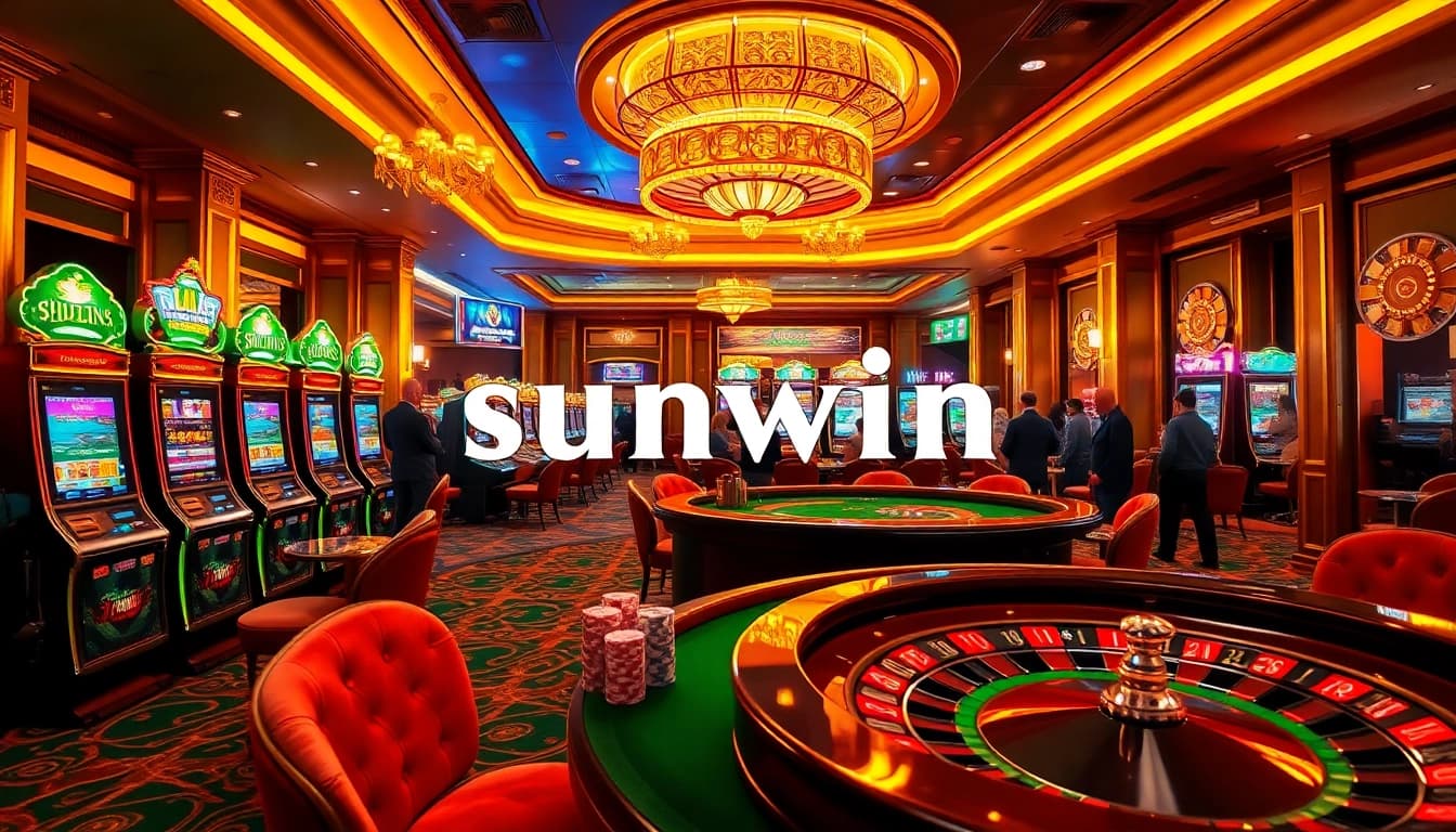 Engaging gamblers at a sunwin casino table, focused on exciting gameplay.