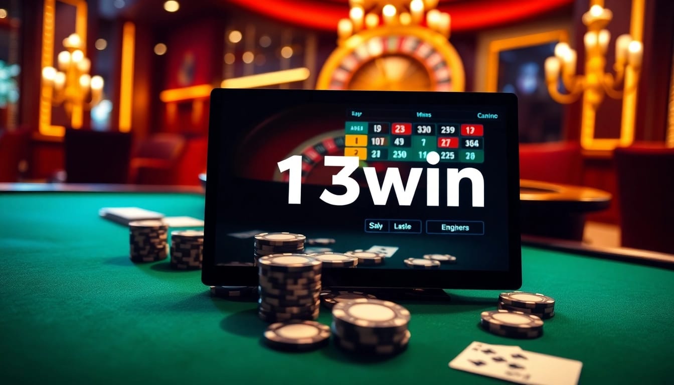 Experience thrilling gaming action at 13win's modern casino tables and vibrant gaming options.