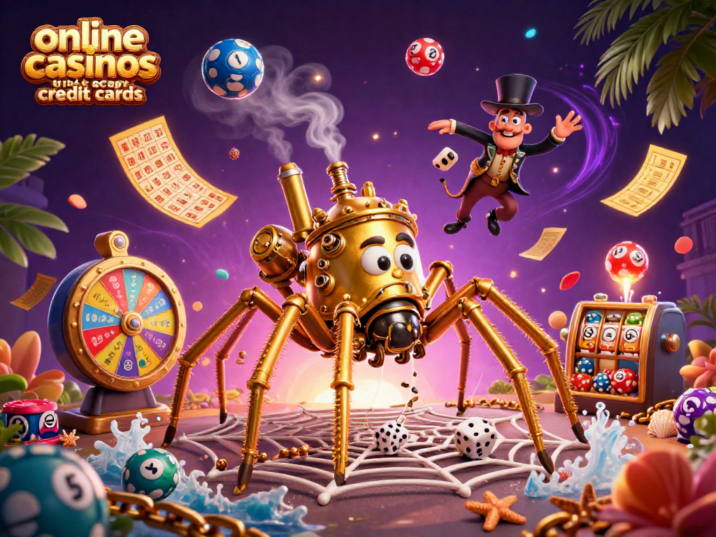 Bounce colorful lottery balls as you explore online casinos that accept credit cards for thrilling wins.