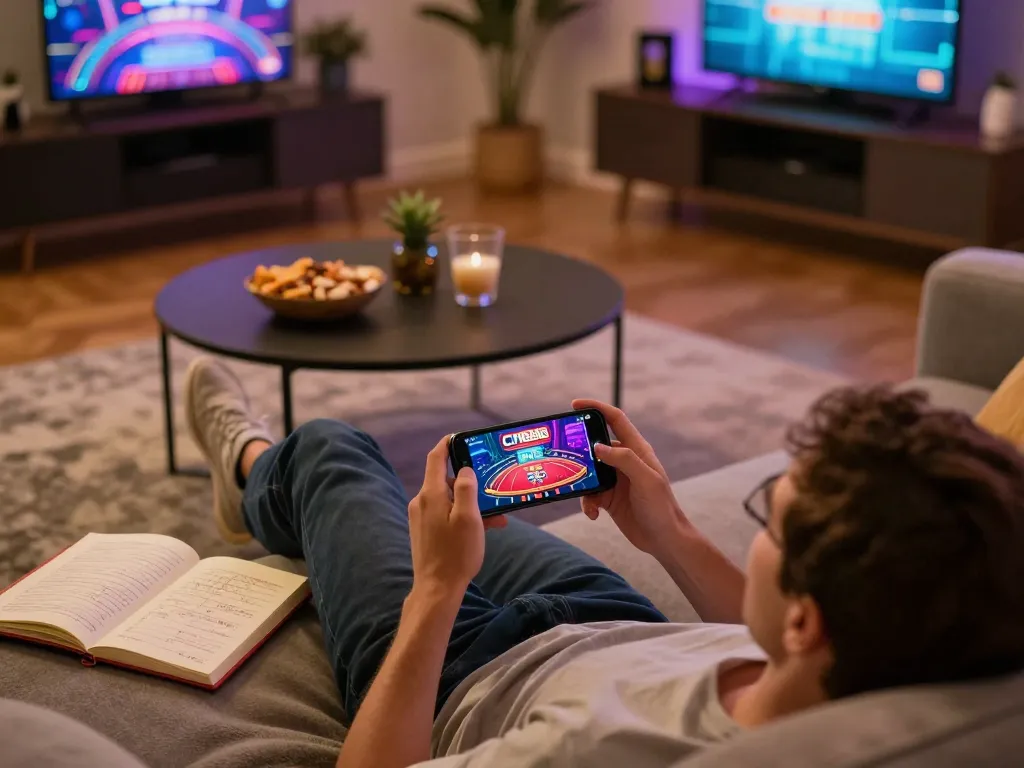 Person engaging with cm8888 on their smartphone for a dynamic online casino experience