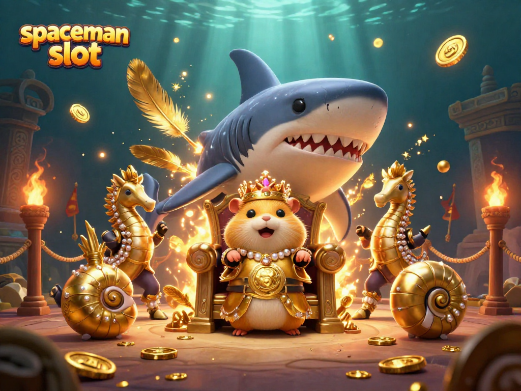 Experience the excitement of the spaceman slot in this vibrant casino scene with dynamic characters and elements.