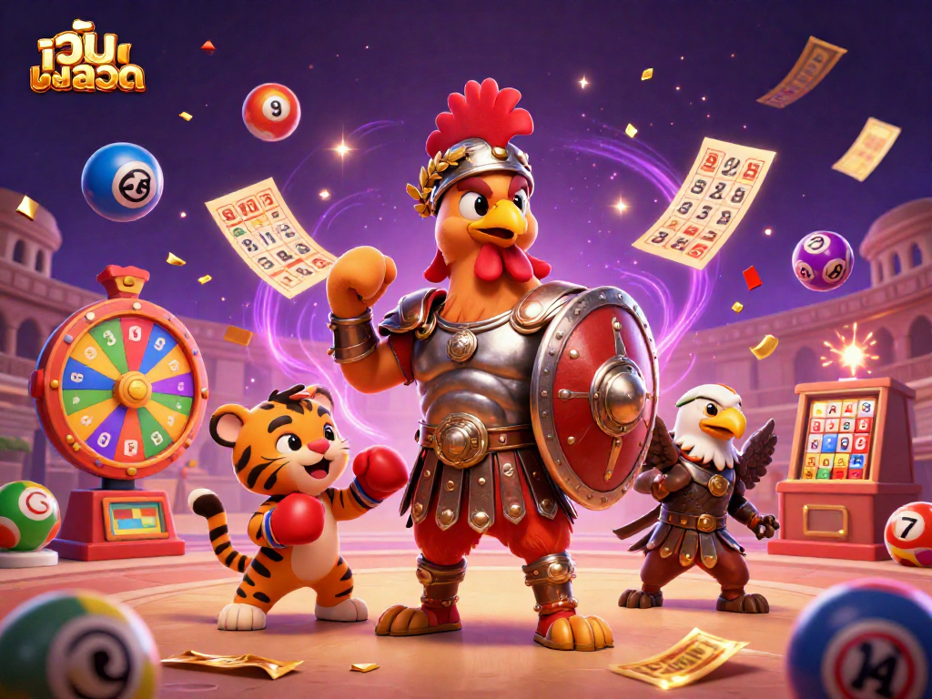 Experience เว็บสล็อต with thrilling gameplay and colorful elements in this vibrant illustration.