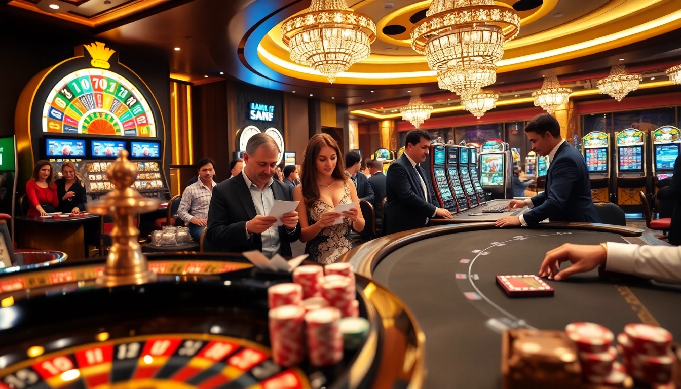 Engaging gamblers at a casino table exploring 바이낸스 회원가입 strategies with excitement.