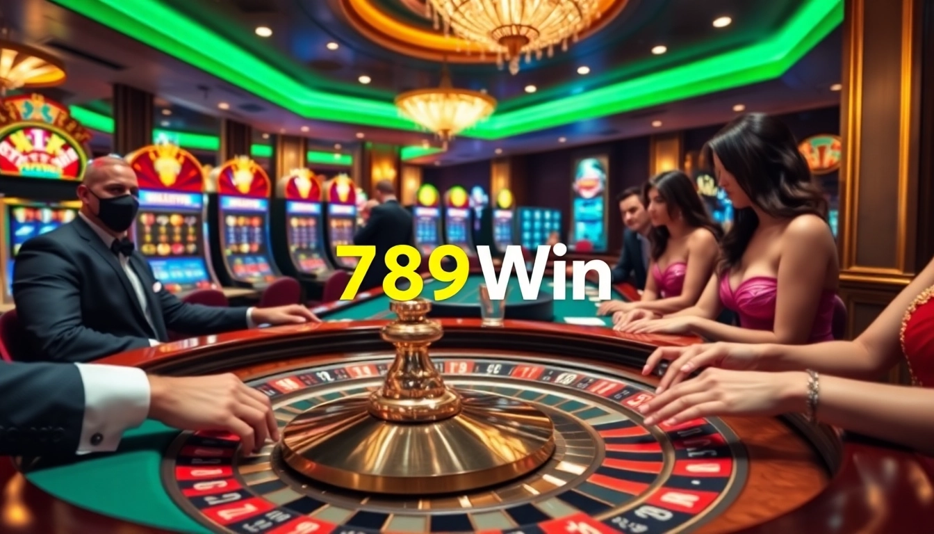 Players winning at the roulette table in a luxurious casino at 789Win.