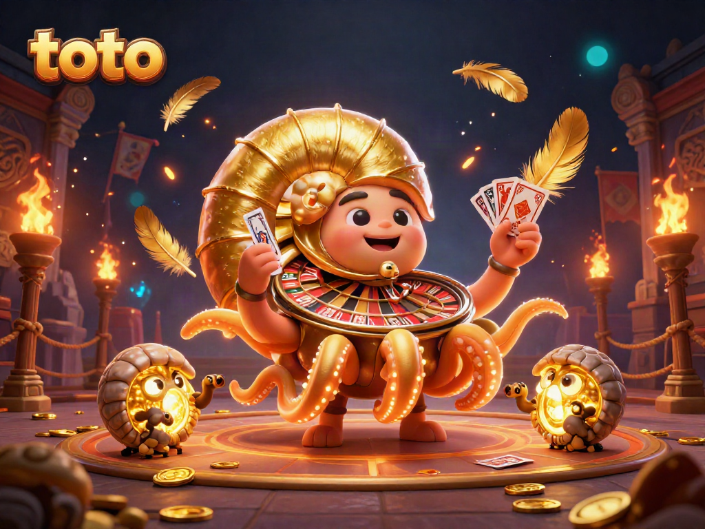 Experience thrilling toto casino action in a vibrant 3D illustration featuring epic gaming elements.