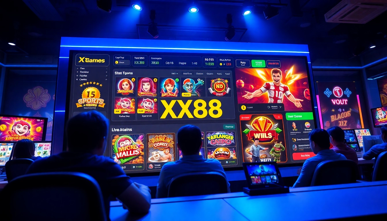 Engaging gaming interface of XX88 showcasing exciting online betting options.