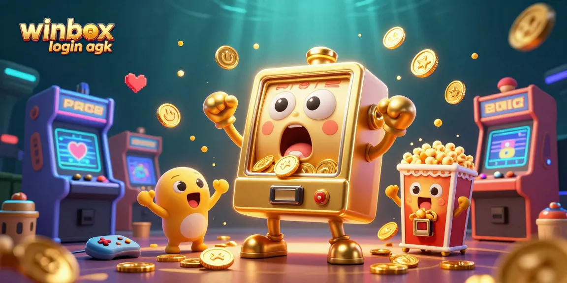 Engage with winbox login apk as golden slot machines celebrate wins in a vibrant casino scene.