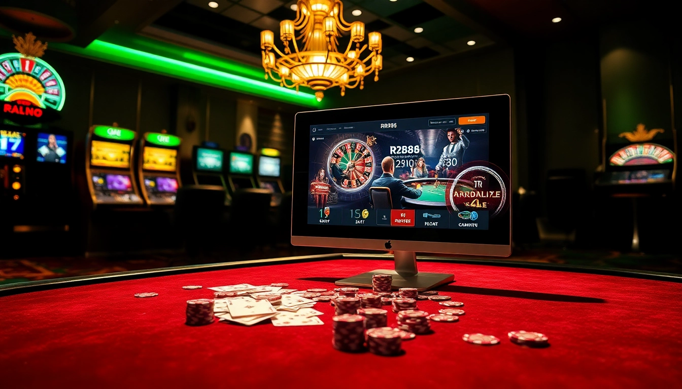 Experience thrilling gaming at https://rr88c.pro/ with vibrant slot machines and roulette wheels.