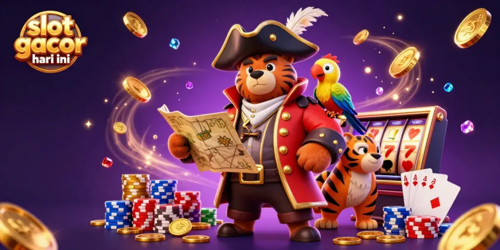 Slot gacor hari ini menarik untuk dimainkan, dengan naga dan peti harta di lingkungan kasino.