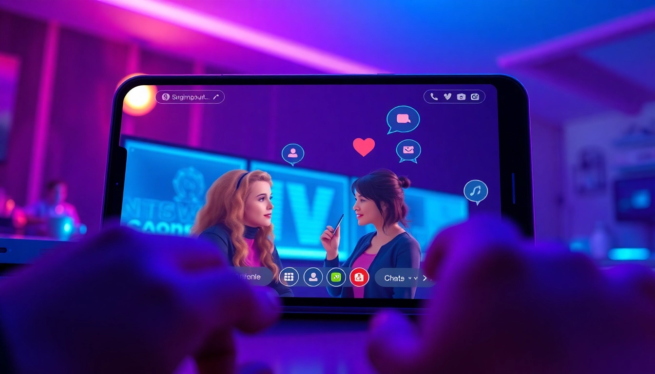 Engaging NSFW character AI chat interface with modern avatars and vibrant colors.