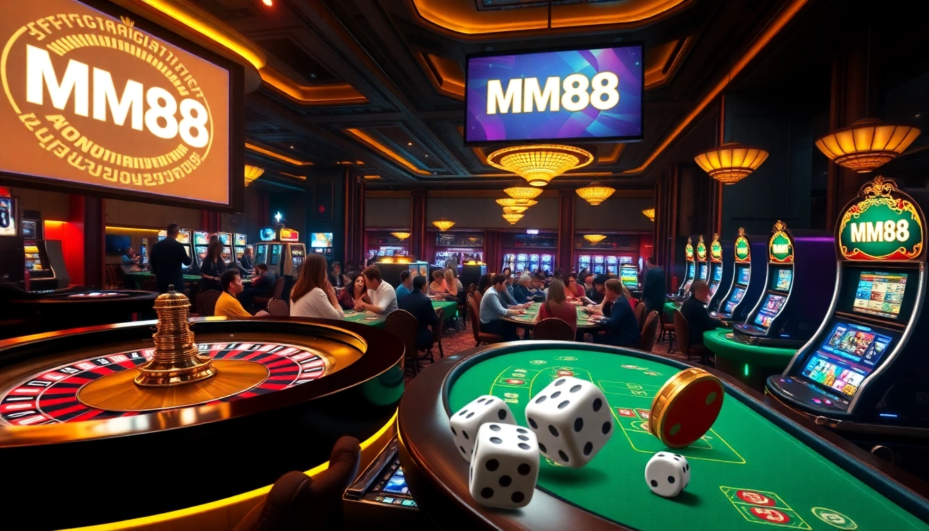 Experience the thrilling gameplay at https://mm88.nl/ with vibrant casino tables, lively poker games, and roulette action.