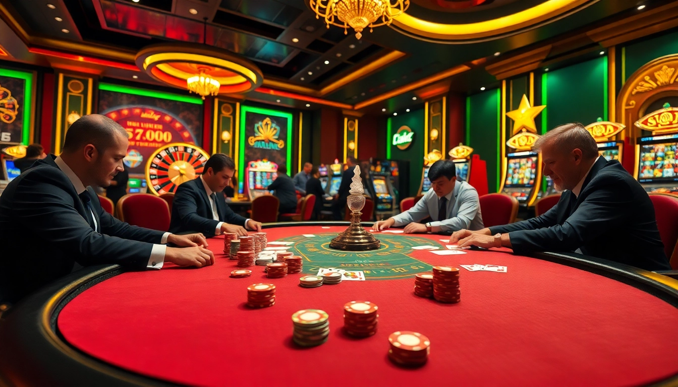 Engaging players experience high-stakes poker at https://68vip.co/, highlighting excitement and luxury in online gambling.