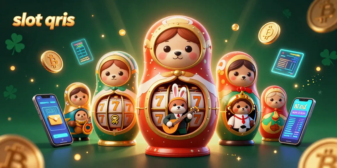 Engage in slot qris gaming with vibrant 3D casino characters amidst shimmering coins.