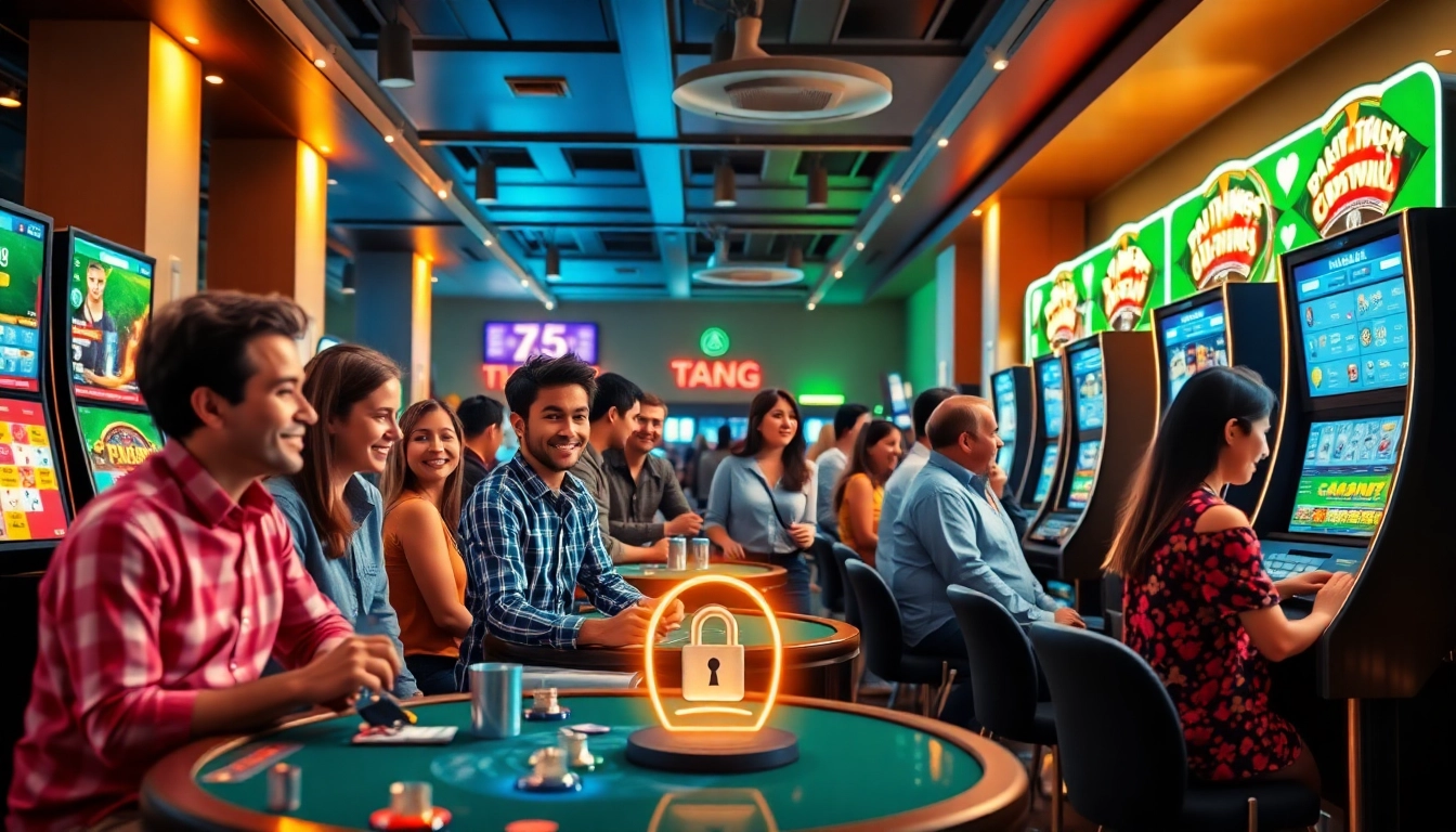 Exciting online gambling scene showcasing mm88 with diverse players engaged in sports betting and casino games.