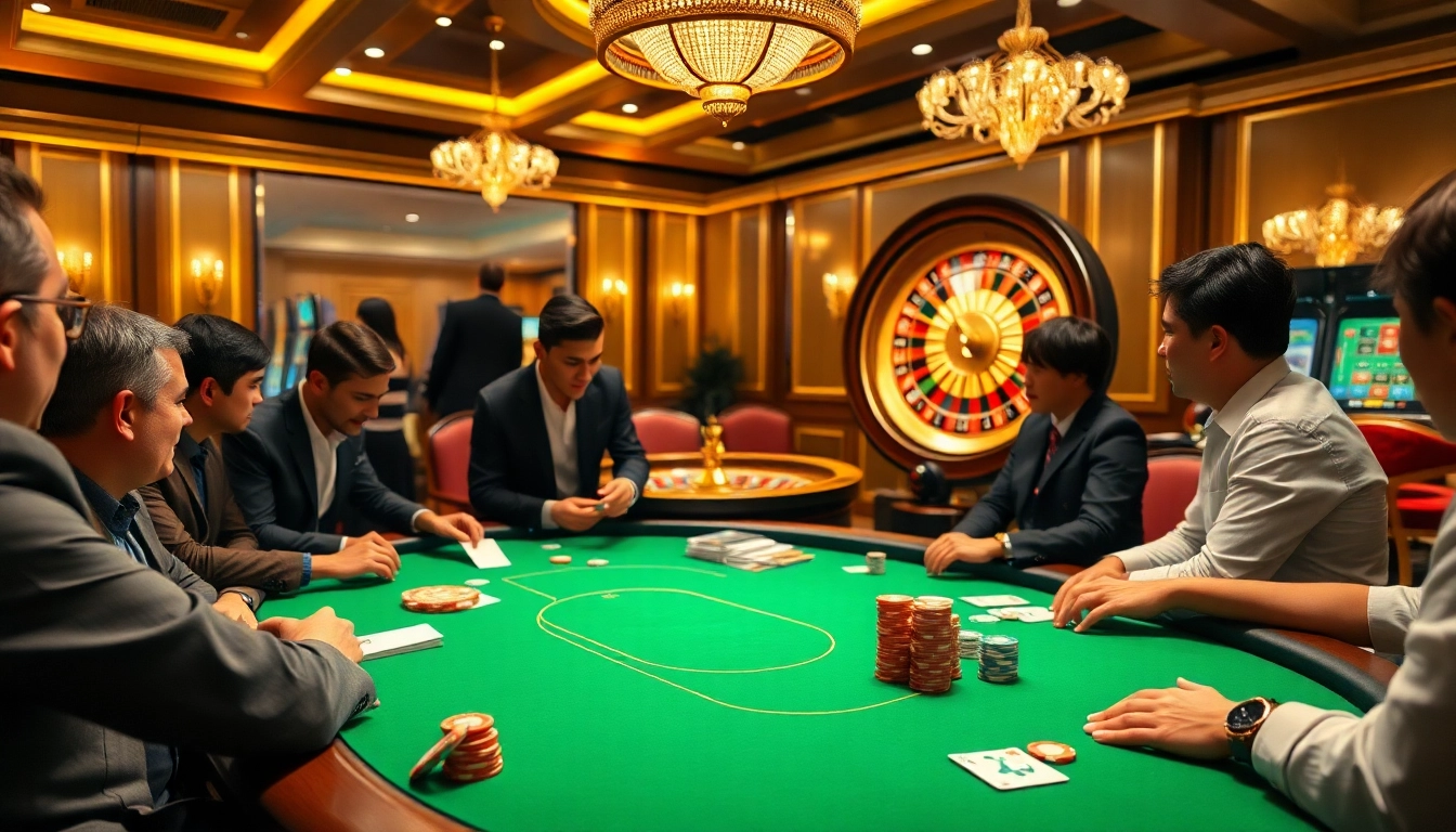 Experience thrilling poker action at ga6789 with vibrant gaming elements and luxurious ambiance.