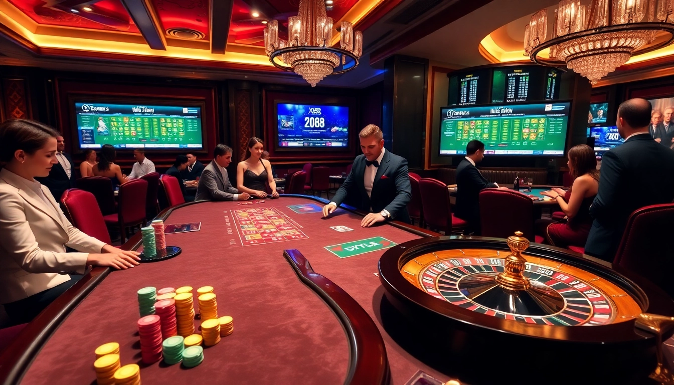 Experience the excitement at XX88 with vibrant casino tables and thrilling gambling action.