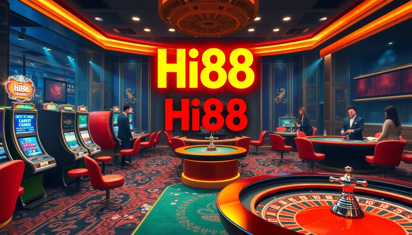 Experience thrilling gambling action at Hi88 with vibrant casino games and luxurious ambiance.