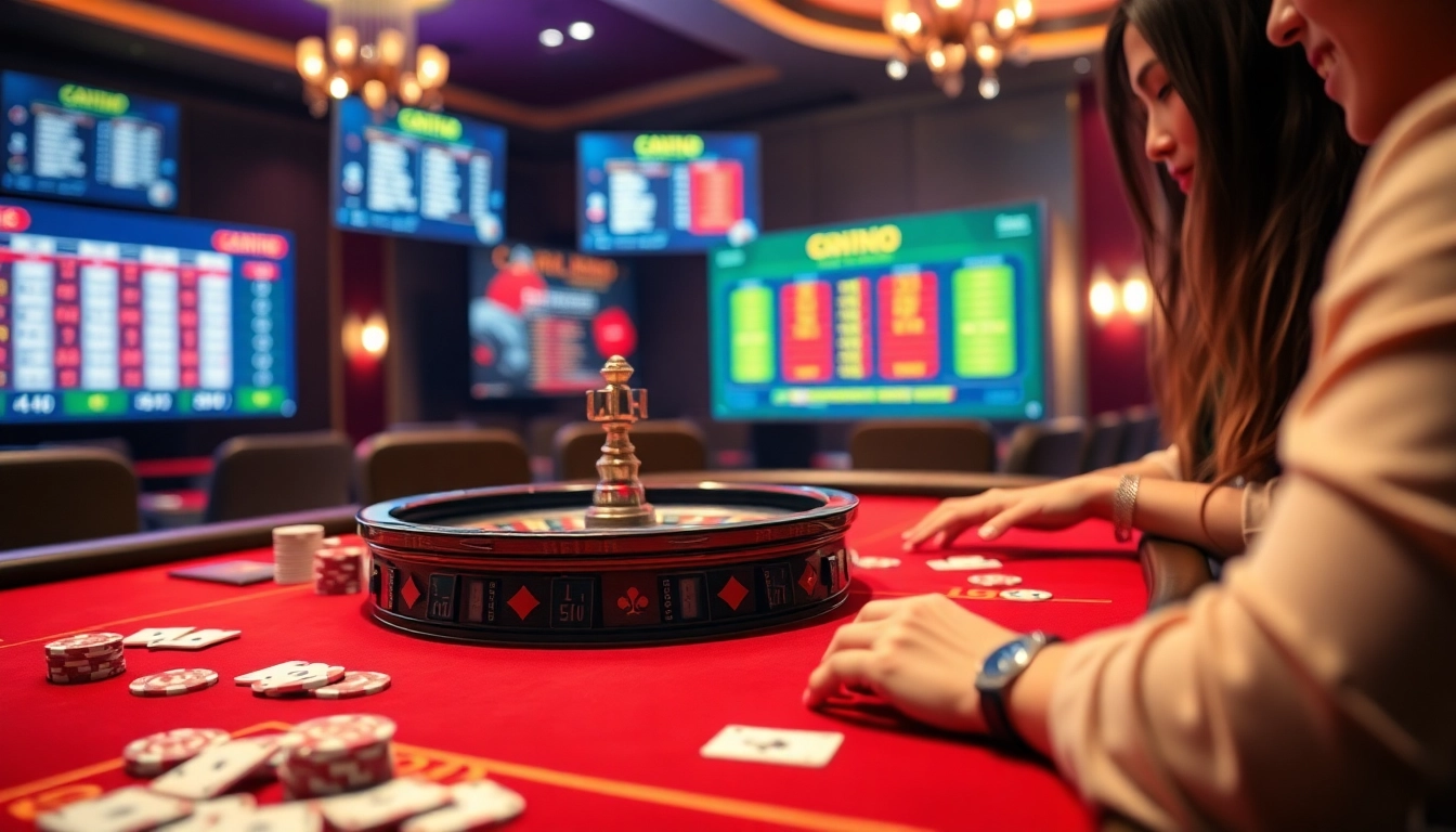 Experience the thrill with bet88 as players engage at a vibrant casino table, chips and cards in action.
