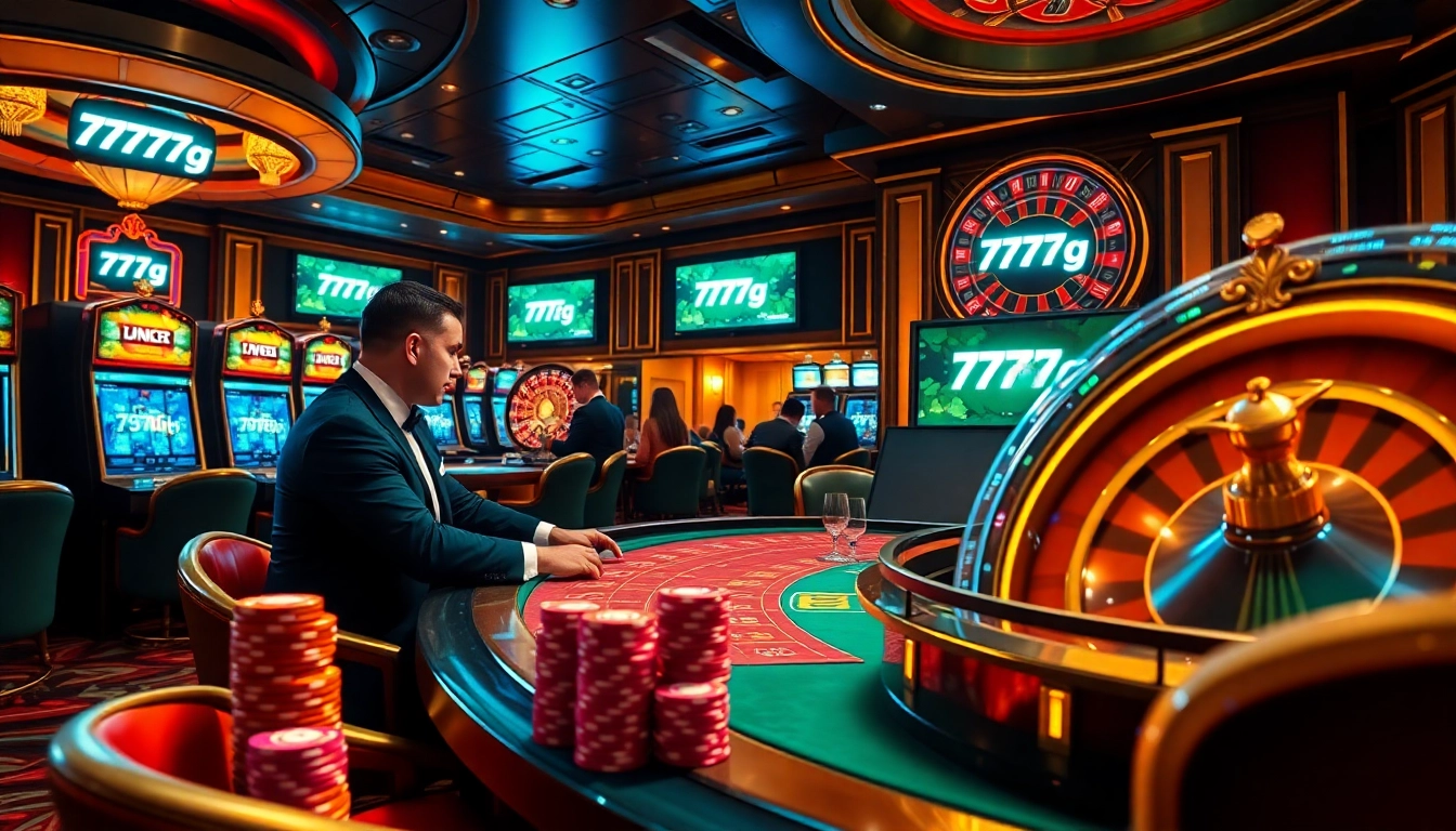 Experience the thrill of gambling with 777g Download at luxurious casino tables, vibrant slot machines, and classic roulette wheels.