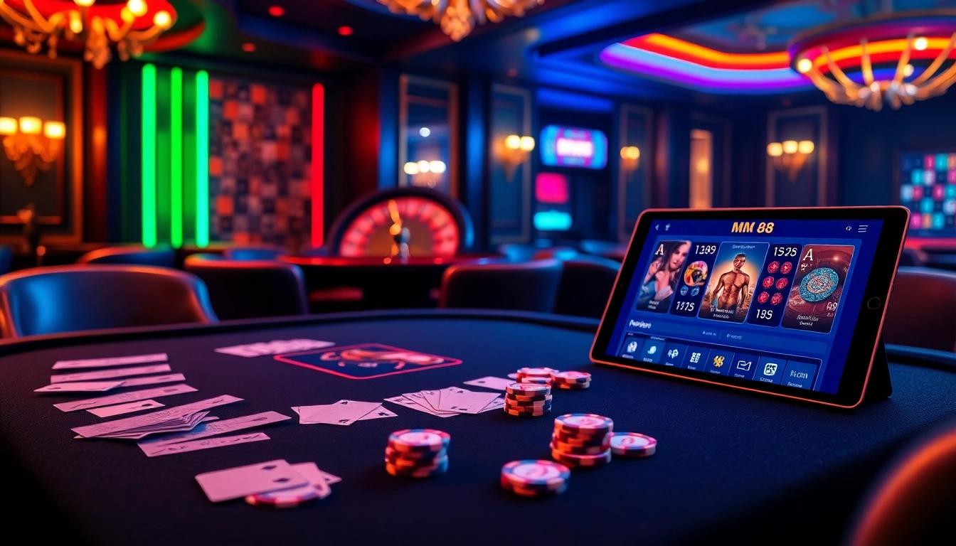 Experience thrilling gameplay at MM 88 with spectacular poker tables and roulette wheels.