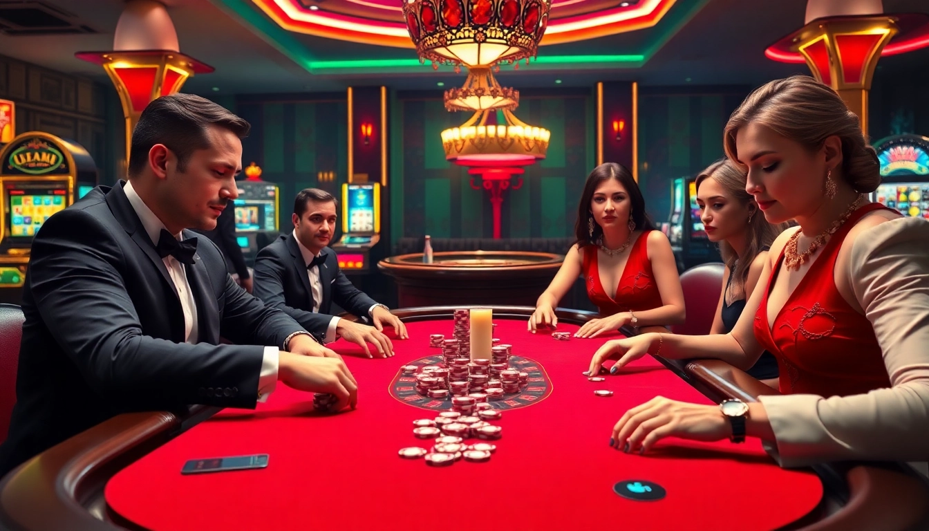 Experience the thrilling atmosphere of king88 at a luxurious poker table.