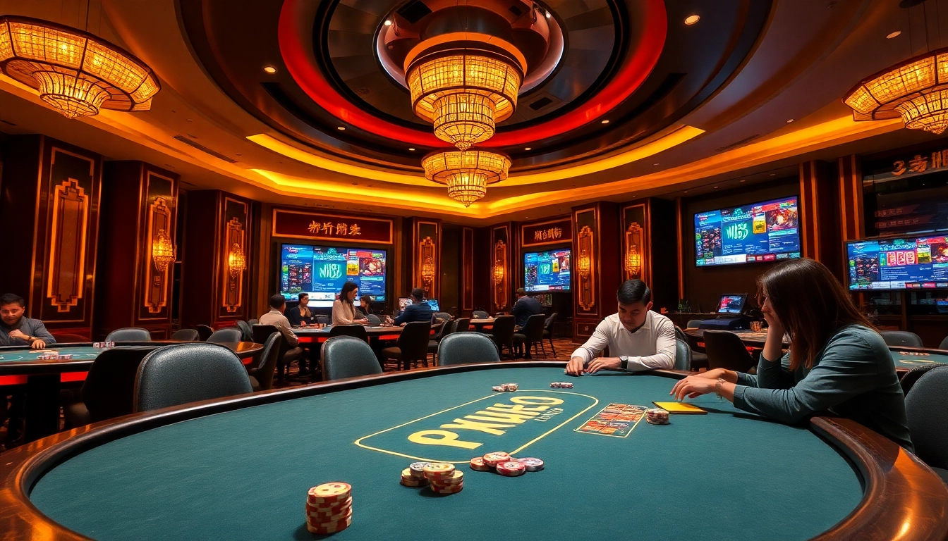 Experience the excitement of Tài Xỉu MD5 gameplay with immersive casino visuals.