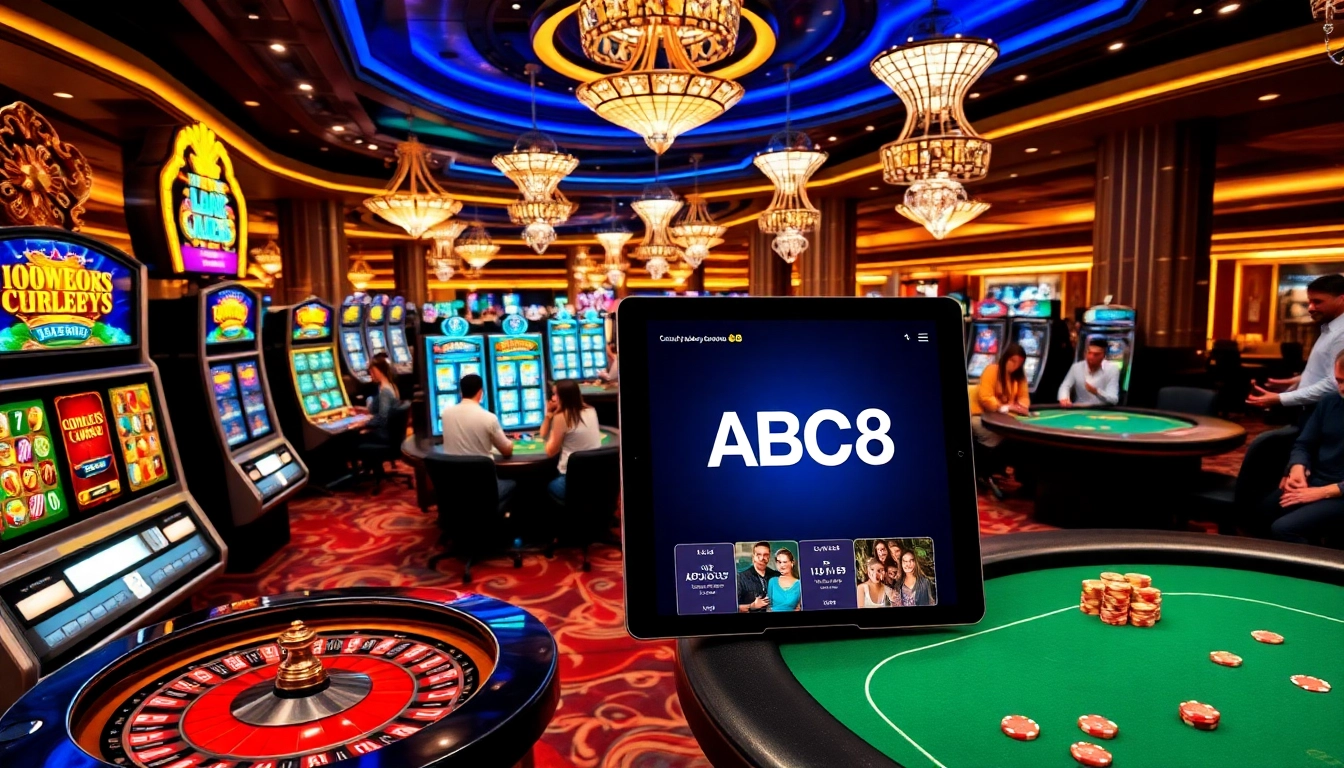 Experience the thrill of online gaming at ABC8 with engaging casino tables and real-time betting.