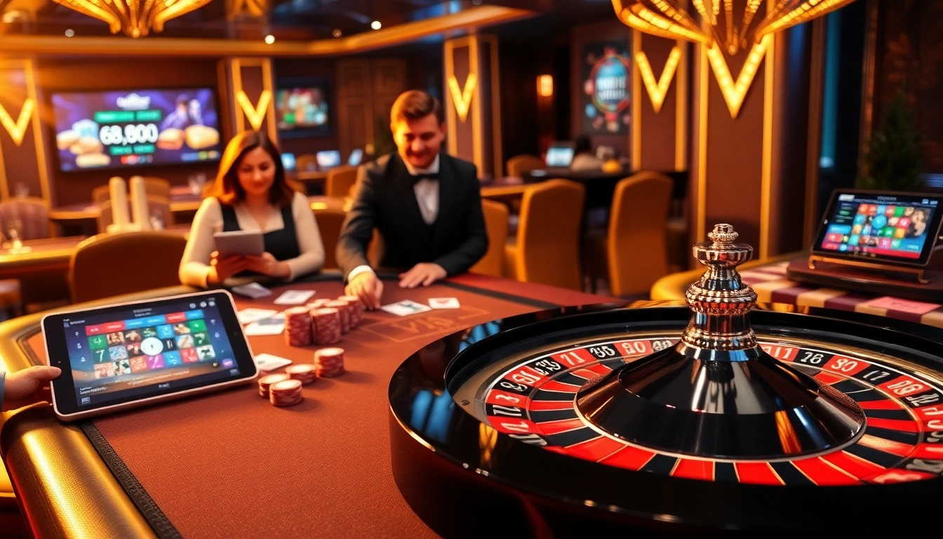 Experience the thrill of gaming at https://68vip.one/, showcasing vibrant casino tables and engaging players.