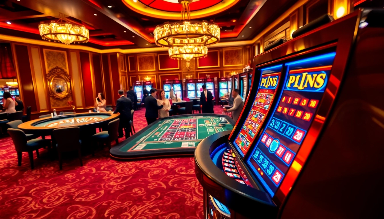 Engage in the thrilling hit club gambling scene with poker tables and slot machines.