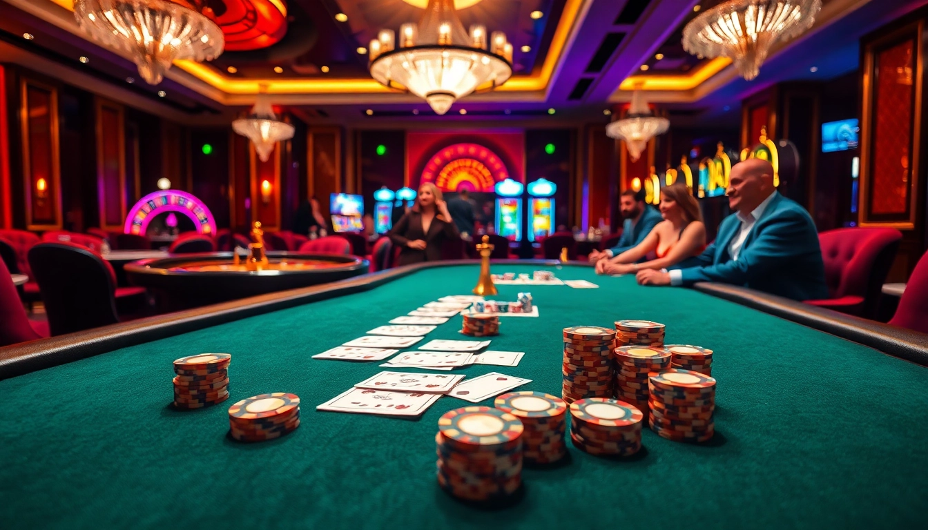 Engaging gamblers at https://abc8.luxury/ with a luxurious casino ambiance featuring poker, roulette, and slots.
