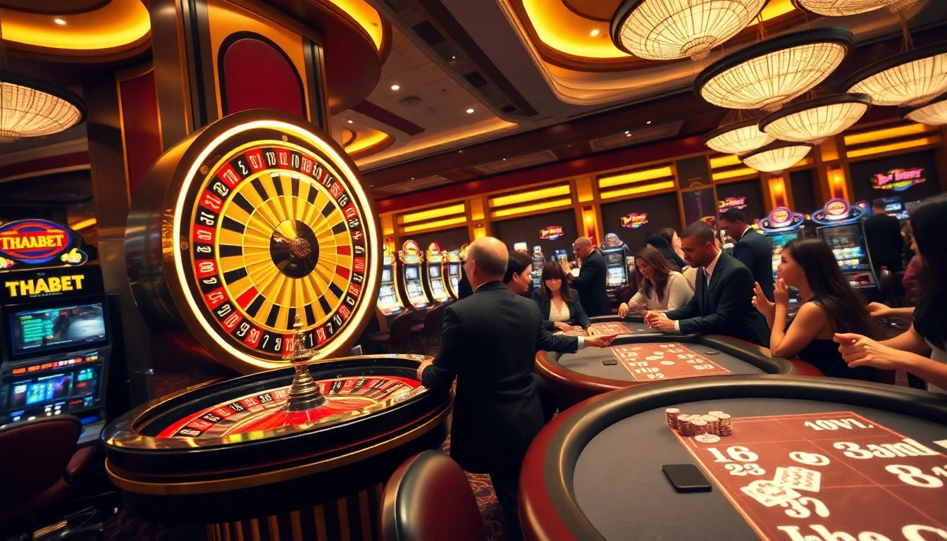 Experience the thrill of gambling at THABET's luxurious casino with exciting games and vibrant atmosphere.