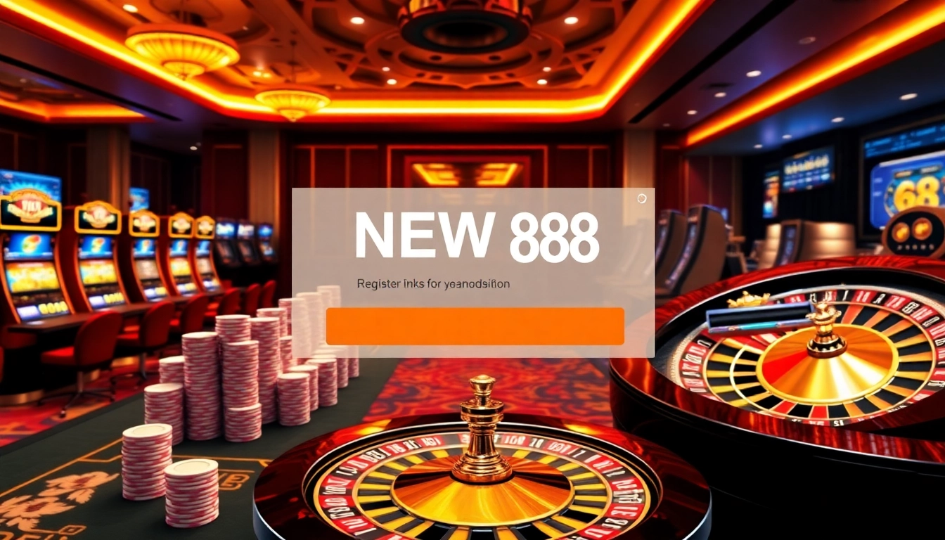Experience the thrill of Đăng Ký NEW88 with a vibrant online casino atmosphere featuring sophisticated gambling elements.