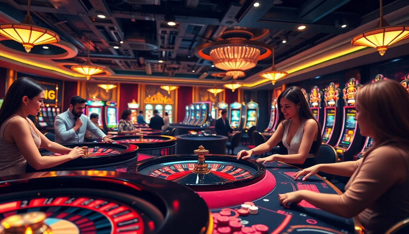 Experience the excitement of casino gaming with ok 8386, showcasing vibrant roulette and poker action.