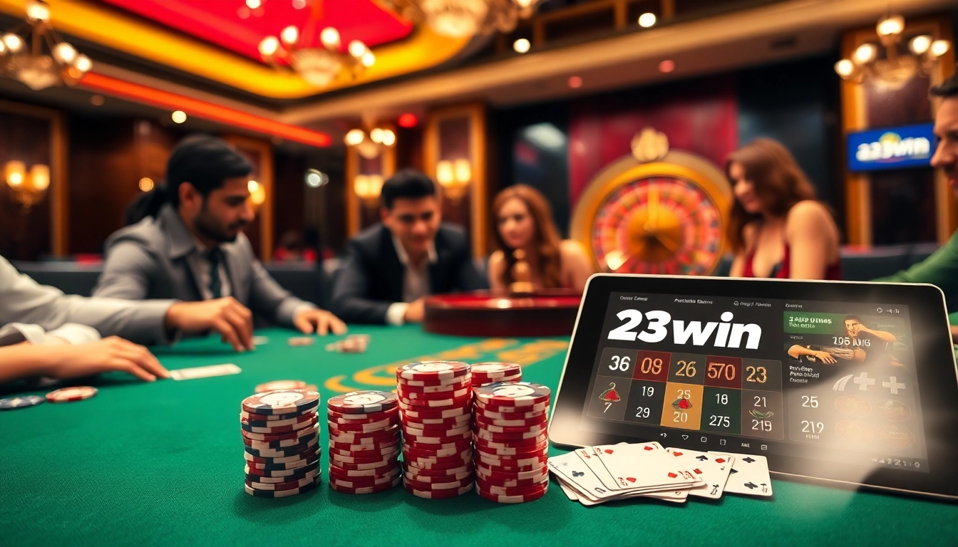Experience the thrill of poker and roulette at 23win .com casino, featuring vibrant gameplay and luxurious ambiance.