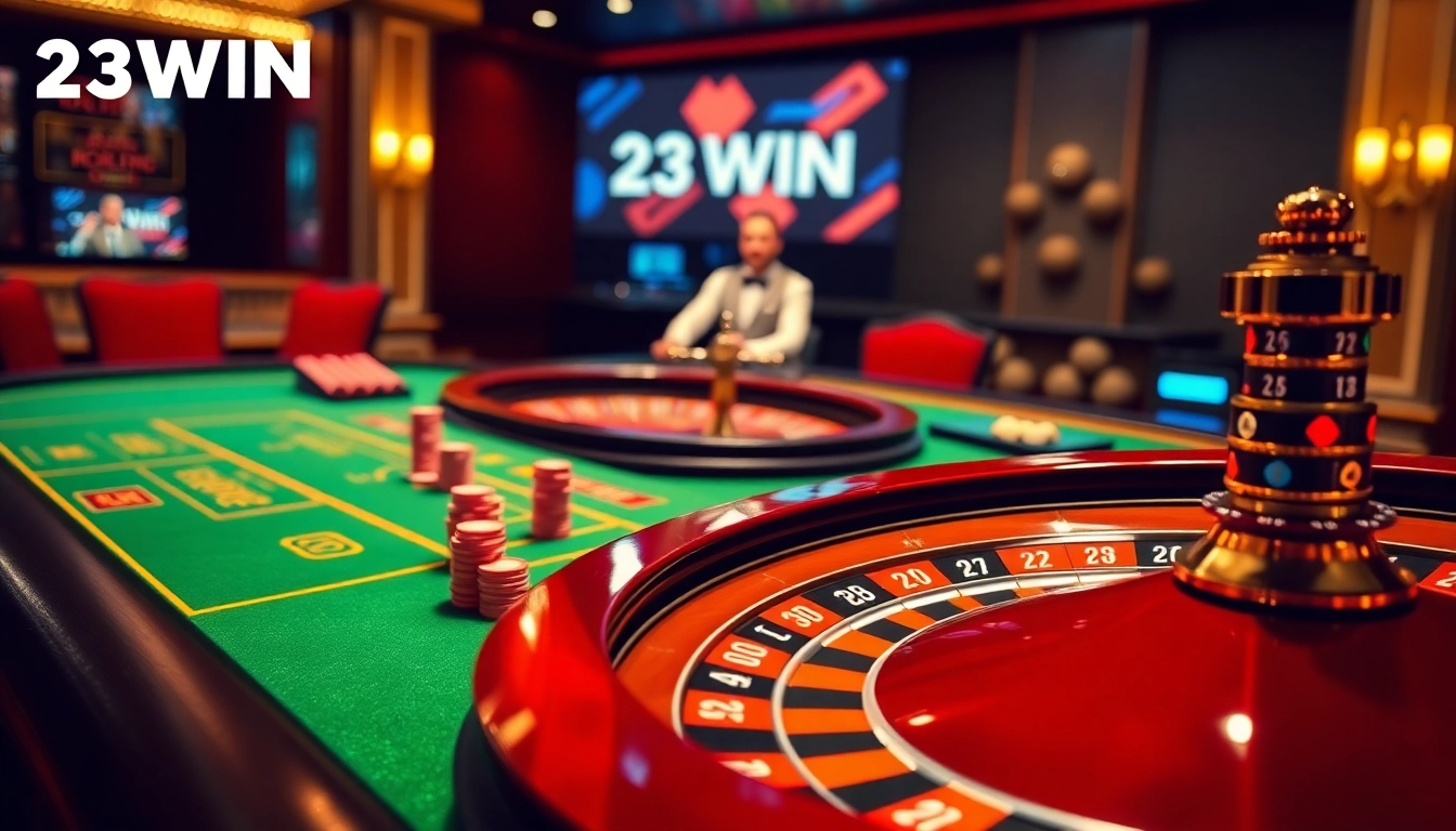 Experience winning at 23WIN with poker chips, roulette, and a sleek online interface.