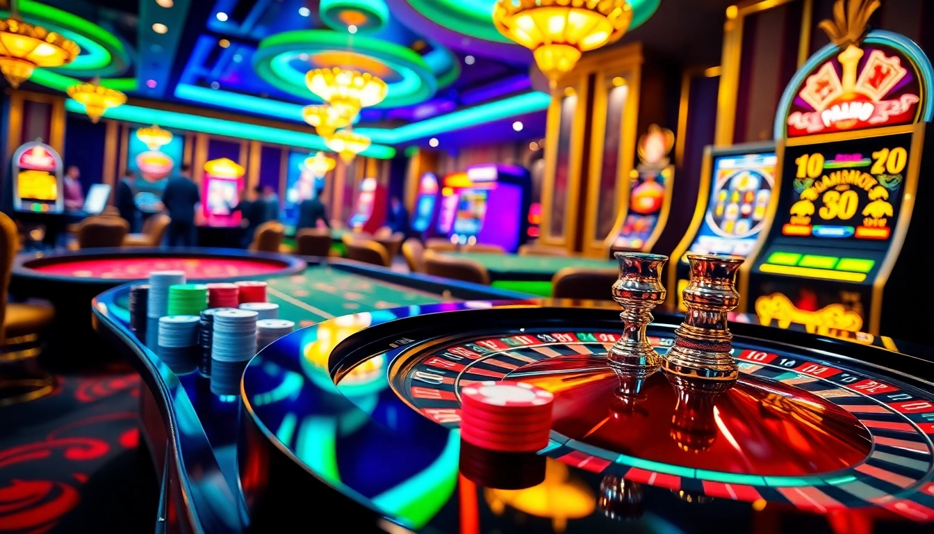 Experience high-stakes thrills at http://228kbet.net/ with a vibrant casino scene showcasing roulette and poker.