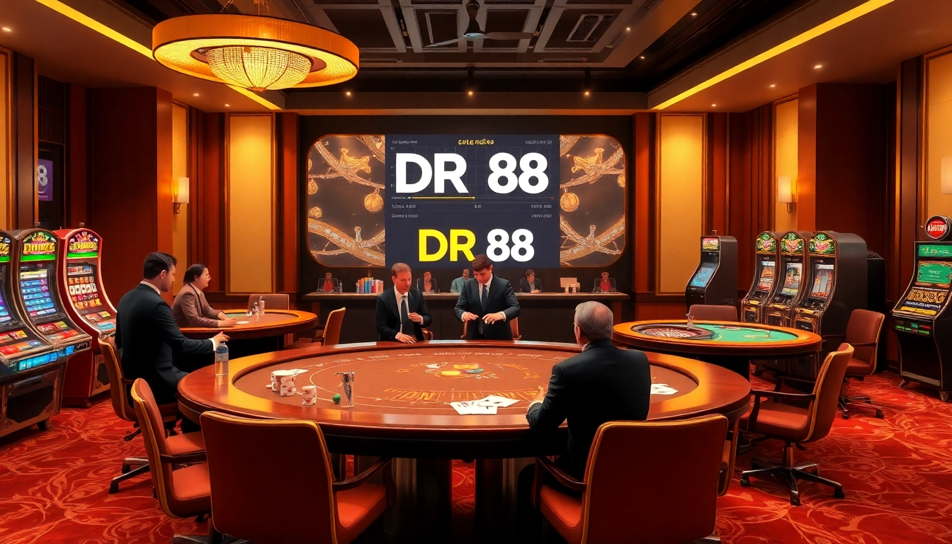 Experience high-stakes gaming at DR88's vibrant online casino with dynamic betting action.