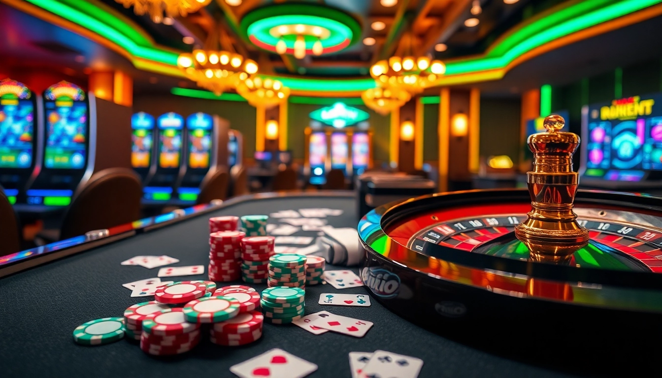 Players engage in thrilling games at https://kuwinblog.com/, showcasing an exciting casino atmosphere.