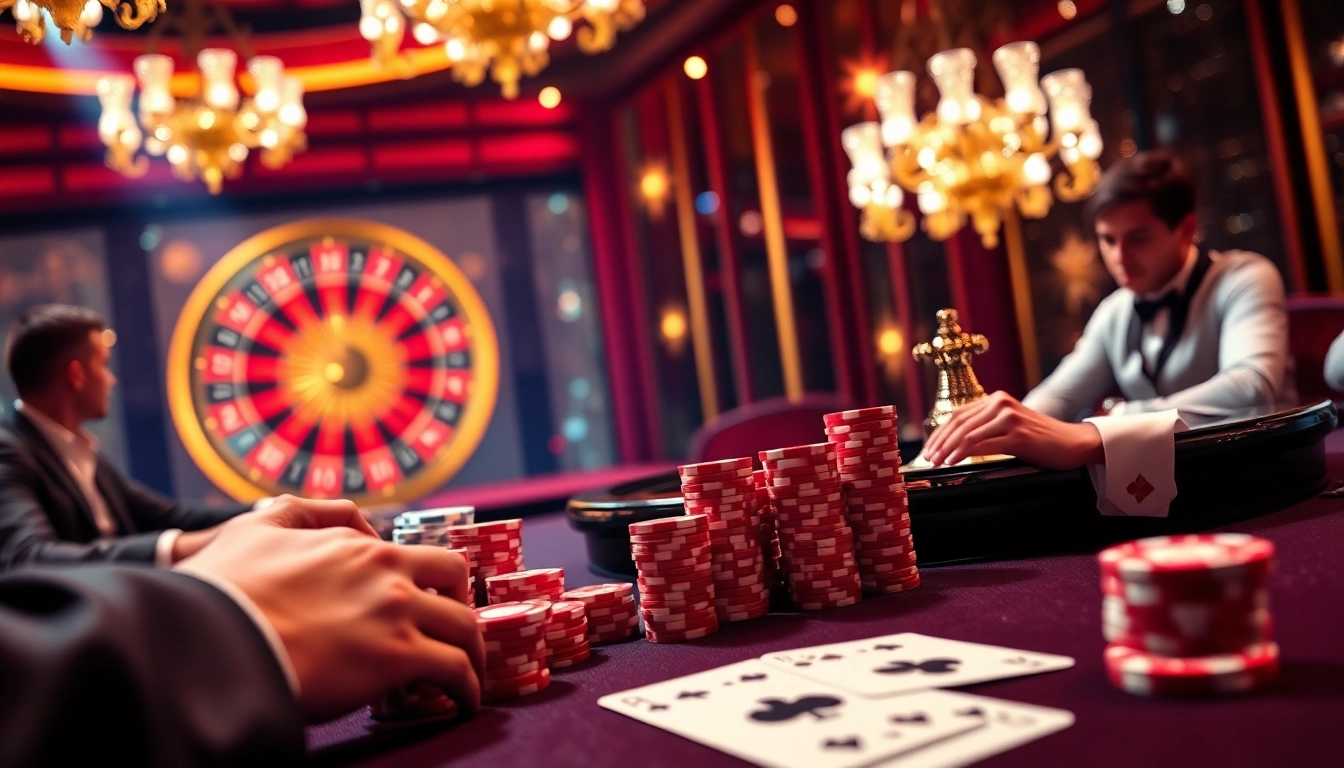 Exciting poker game at 98win casino featuring vibrant cards and chips.