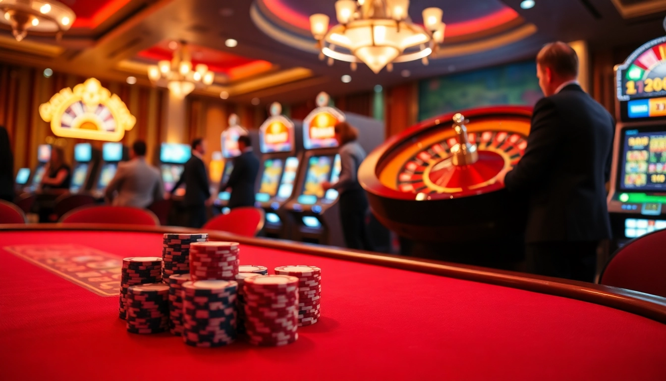 Play exciting games at u888 casino with vibrant poker tables and roulette wheels.